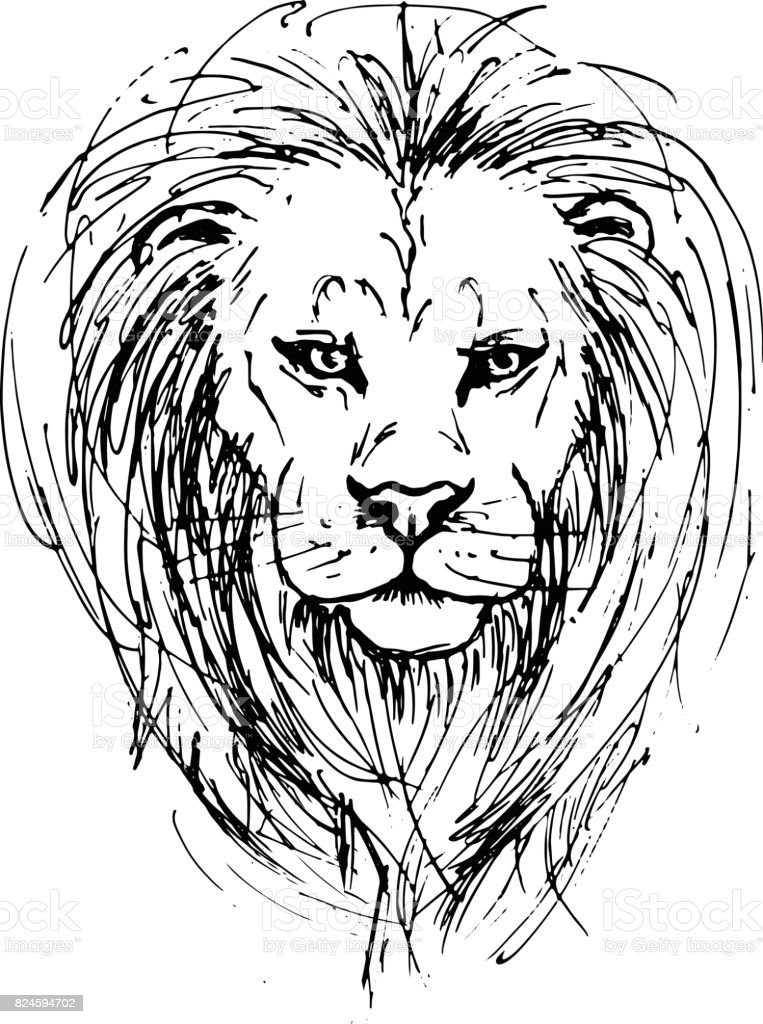 Detail Sketsa Singa Nomer 21