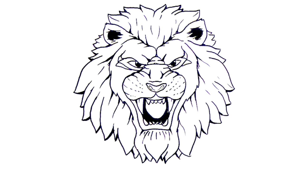 Detail Sketsa Singa Nomer 25
