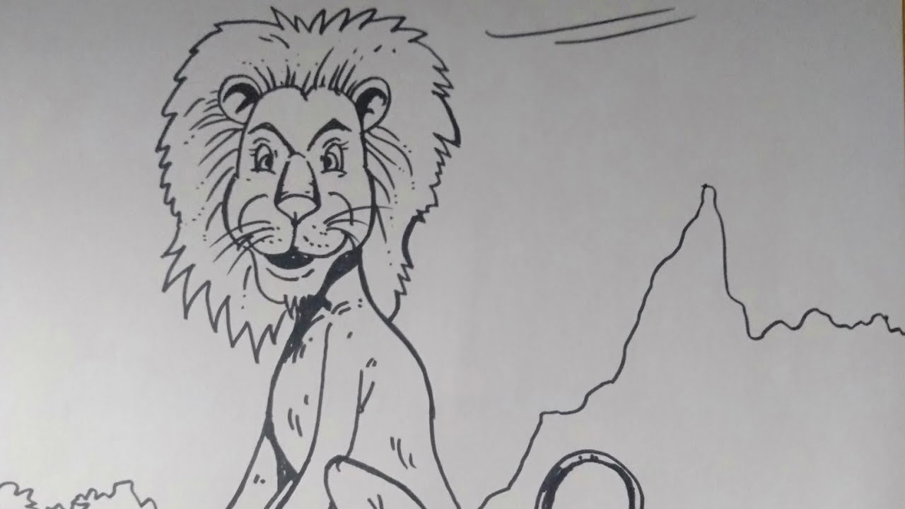 Detail Sketsa Singa Nomer 36