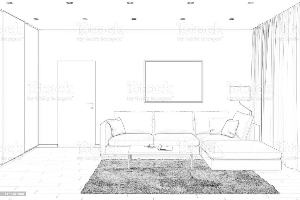 Detail Sketsa Sofa Ruang Tamu Nomer 11