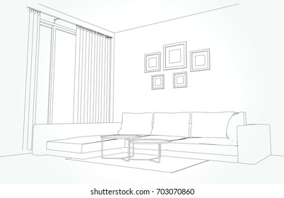 Detail Sketsa Sofa Ruang Tamu Nomer 24