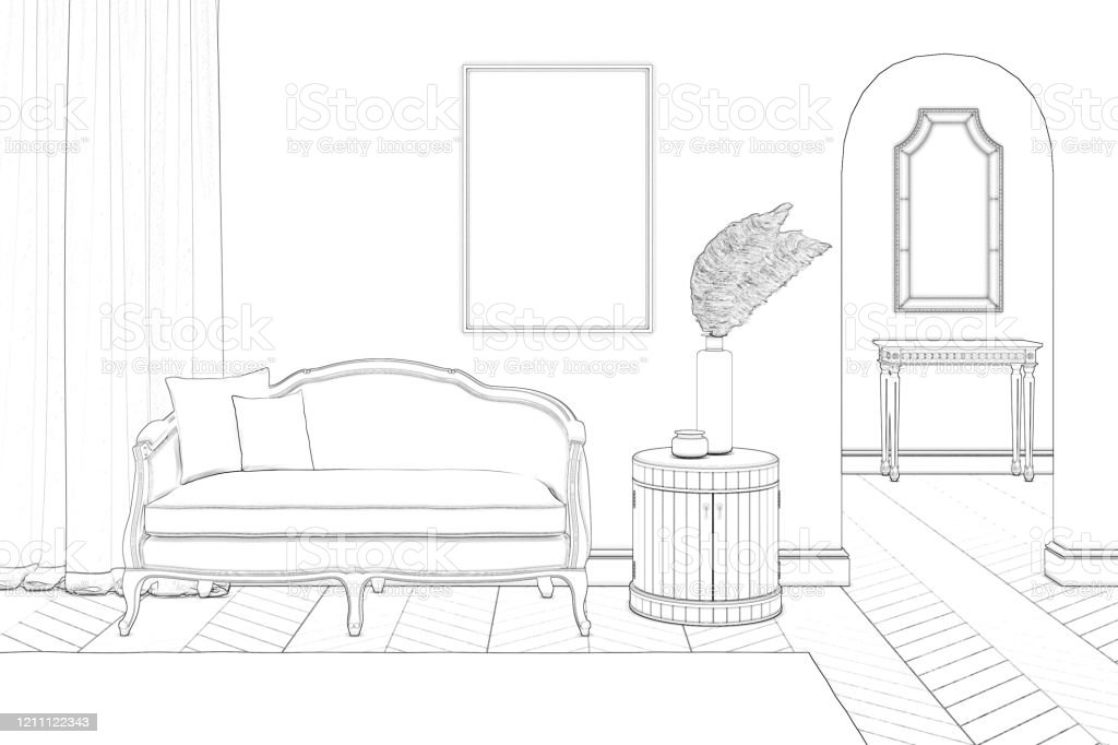 Detail Sketsa Sofa Ruang Tamu Nomer 6