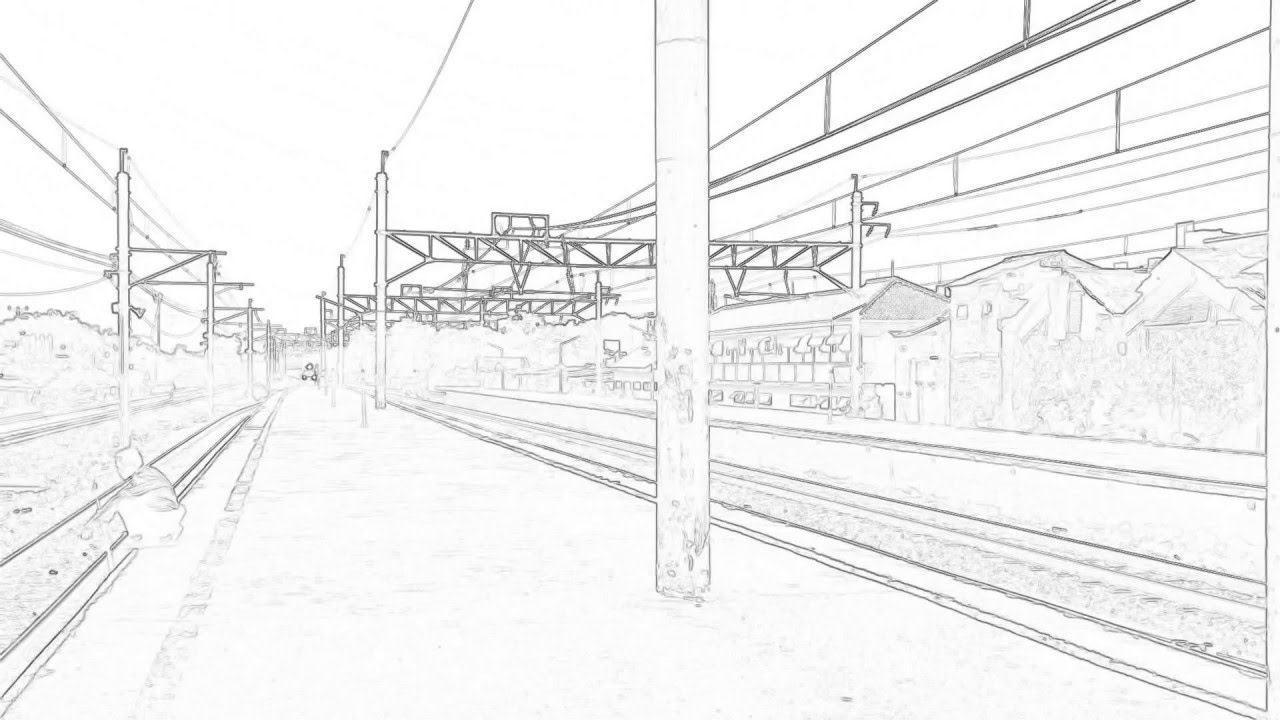 Detail Sketsa Stasiun Kereta Api Nomer 12