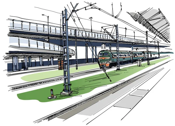 Detail Sketsa Stasiun Kereta Api Nomer 45