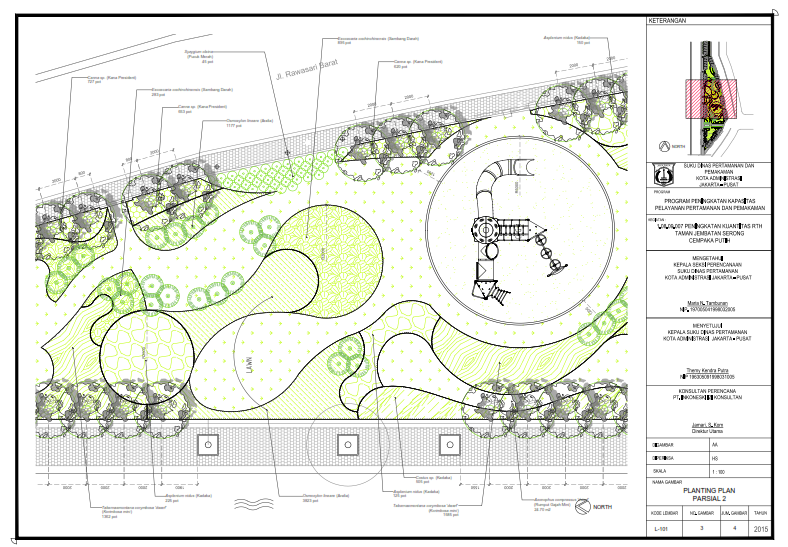 Detail Sketsa Taman Kota Nomer 31