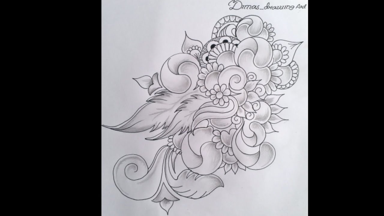 Detail Sketsa Tato Batik Nomer 17