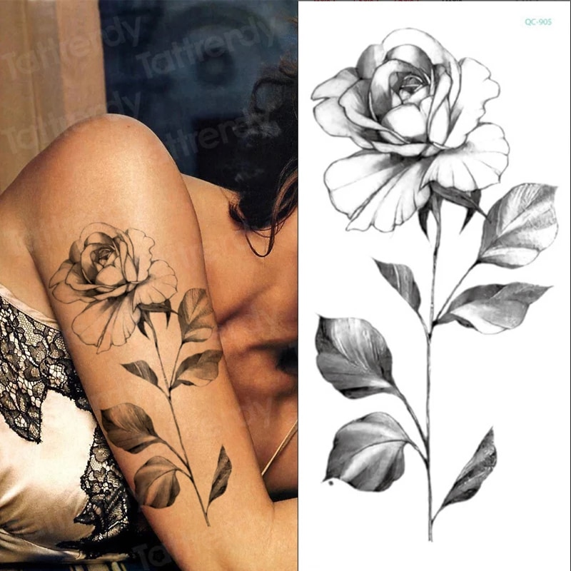 Detail Sketsa Tato Bunga Nomer 33