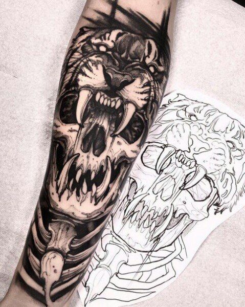 Detail Sketsa Tato Simple Di Tangan Nomer 16