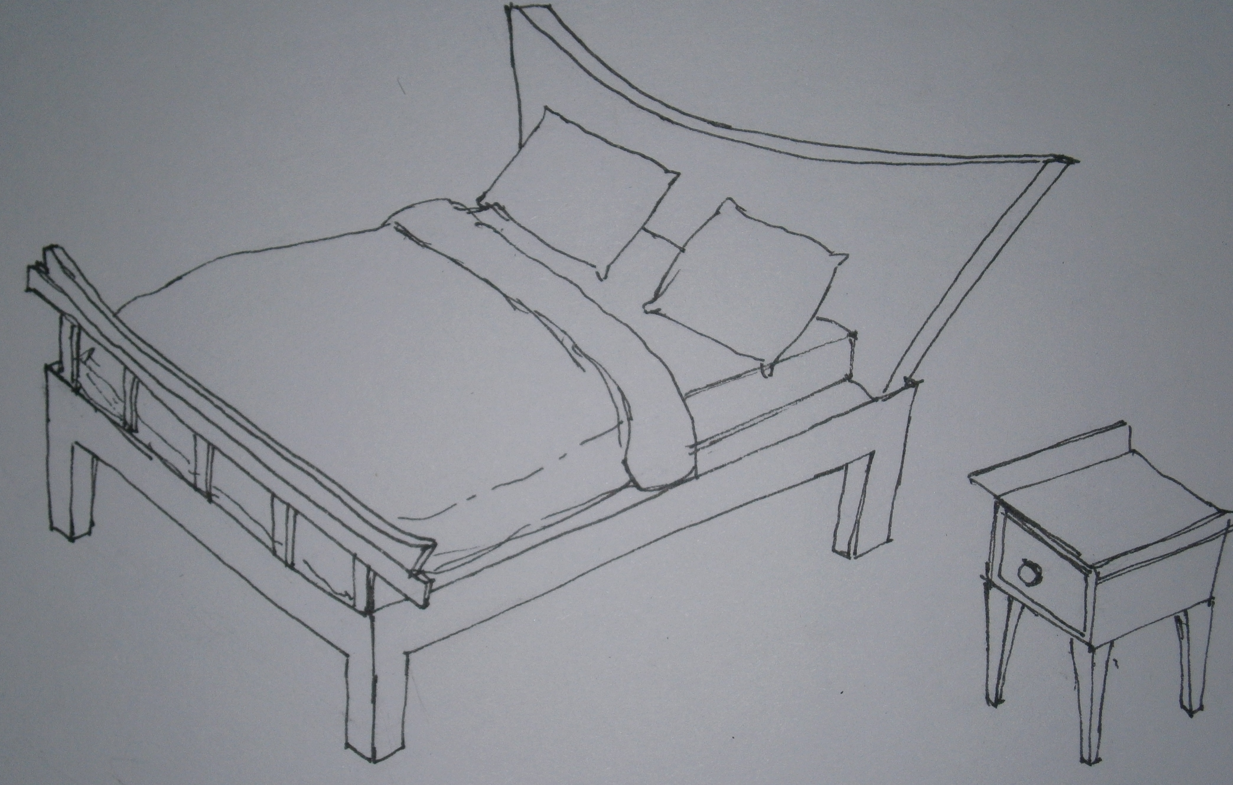 Detail Sketsa Tempat Tidur Nomer 24