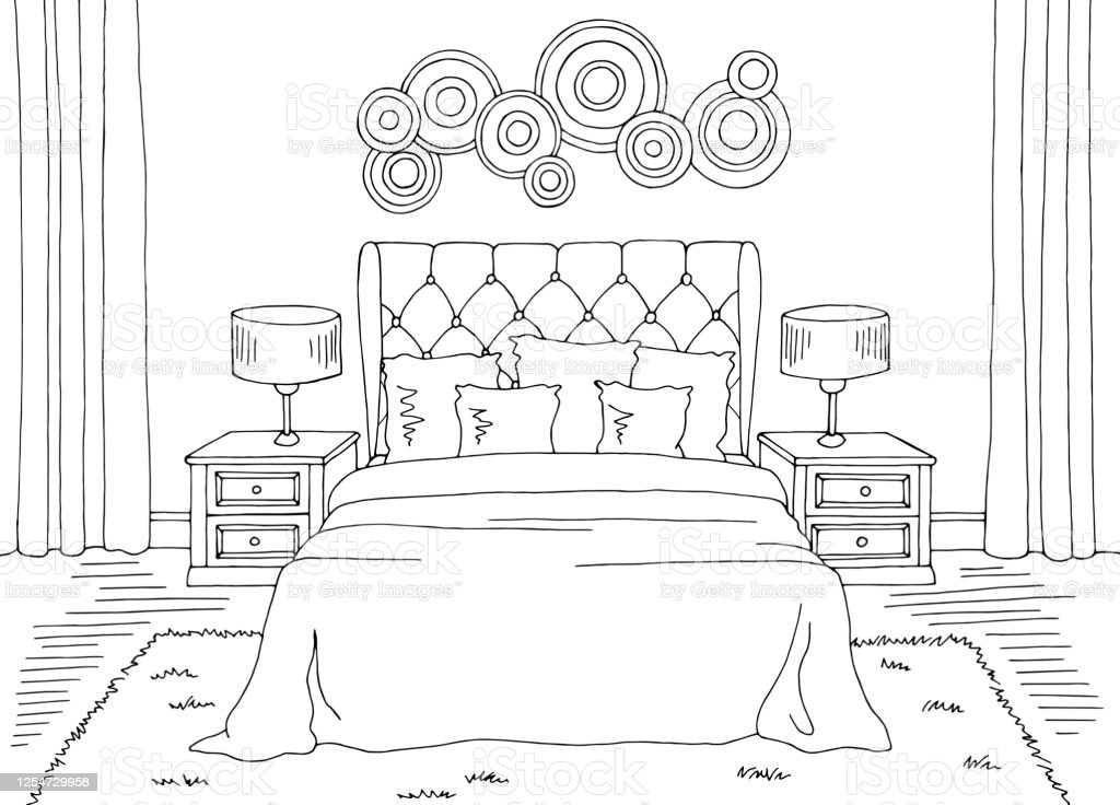 Detail Sketsa Tempat Tidur Nomer 32