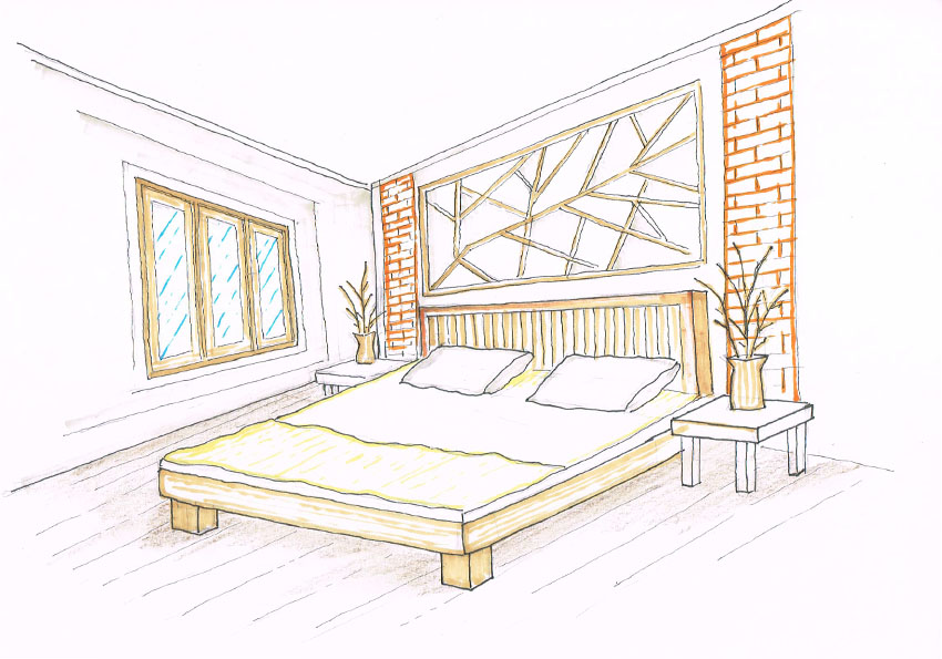 Detail Sketsa Tempat Tidur Nomer 48