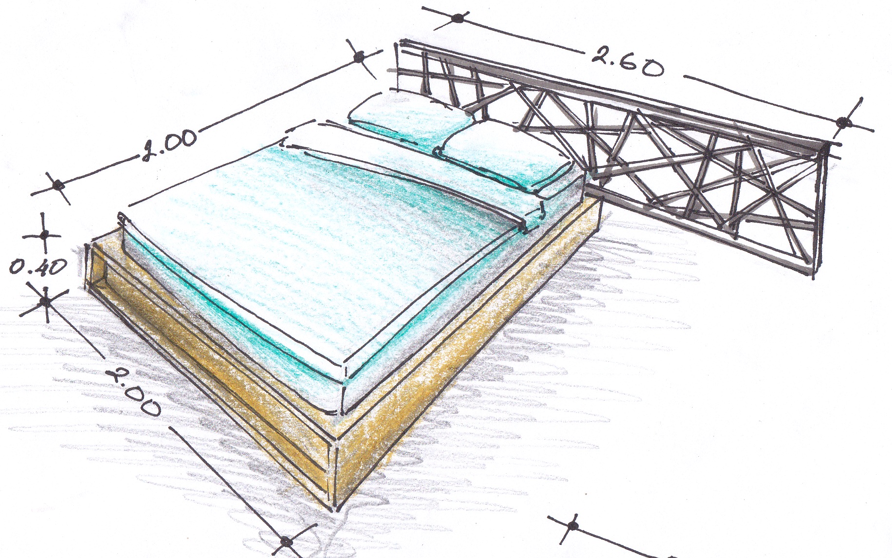 Detail Sketsa Tempat Tidur Nomer 50