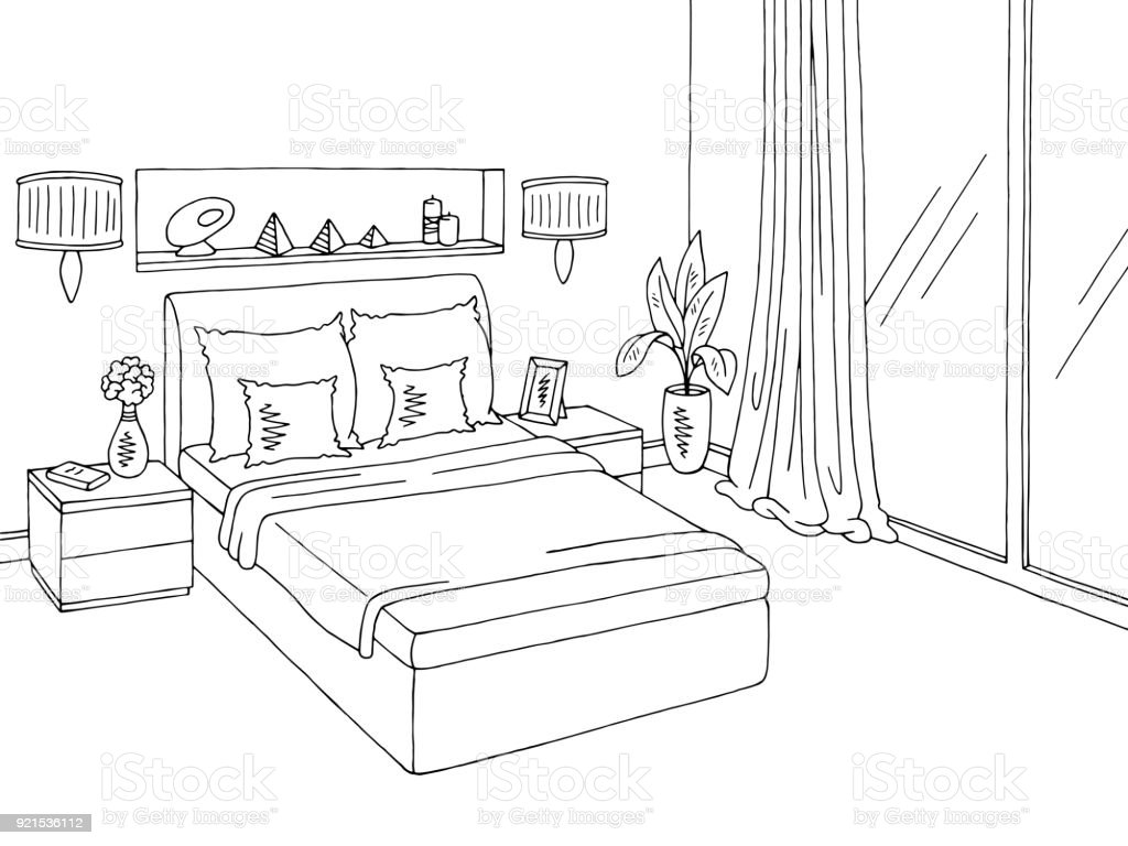 Detail Sketsa Tempat Tidur Nomer 7