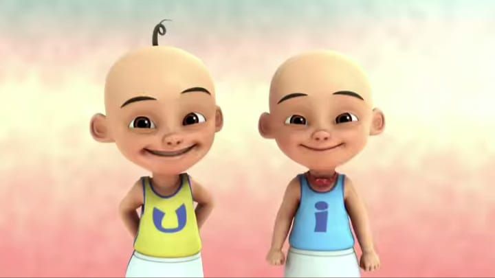 Detail Sketsa Upin Ipin Nomer 54