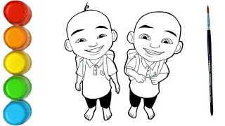 Detail Sketsa Upin Ipin Berwarna Nomer 32