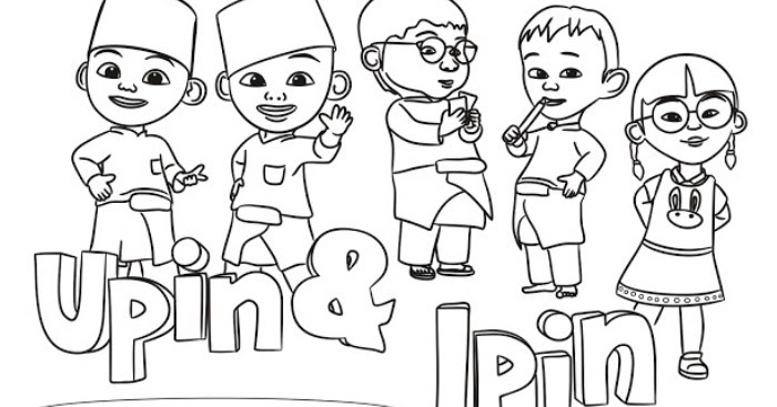 Detail Sketsa Upin Ipin Berwarna Nomer 8