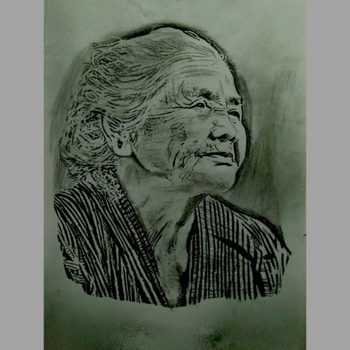 Detail Sketsa Wajah Orang Tua Nomer 3