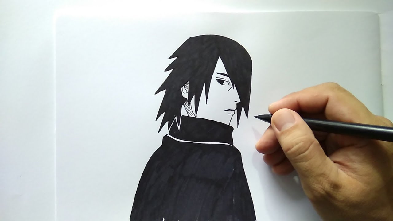 Detail Sketsa Wajah Sasuke Nomer 20