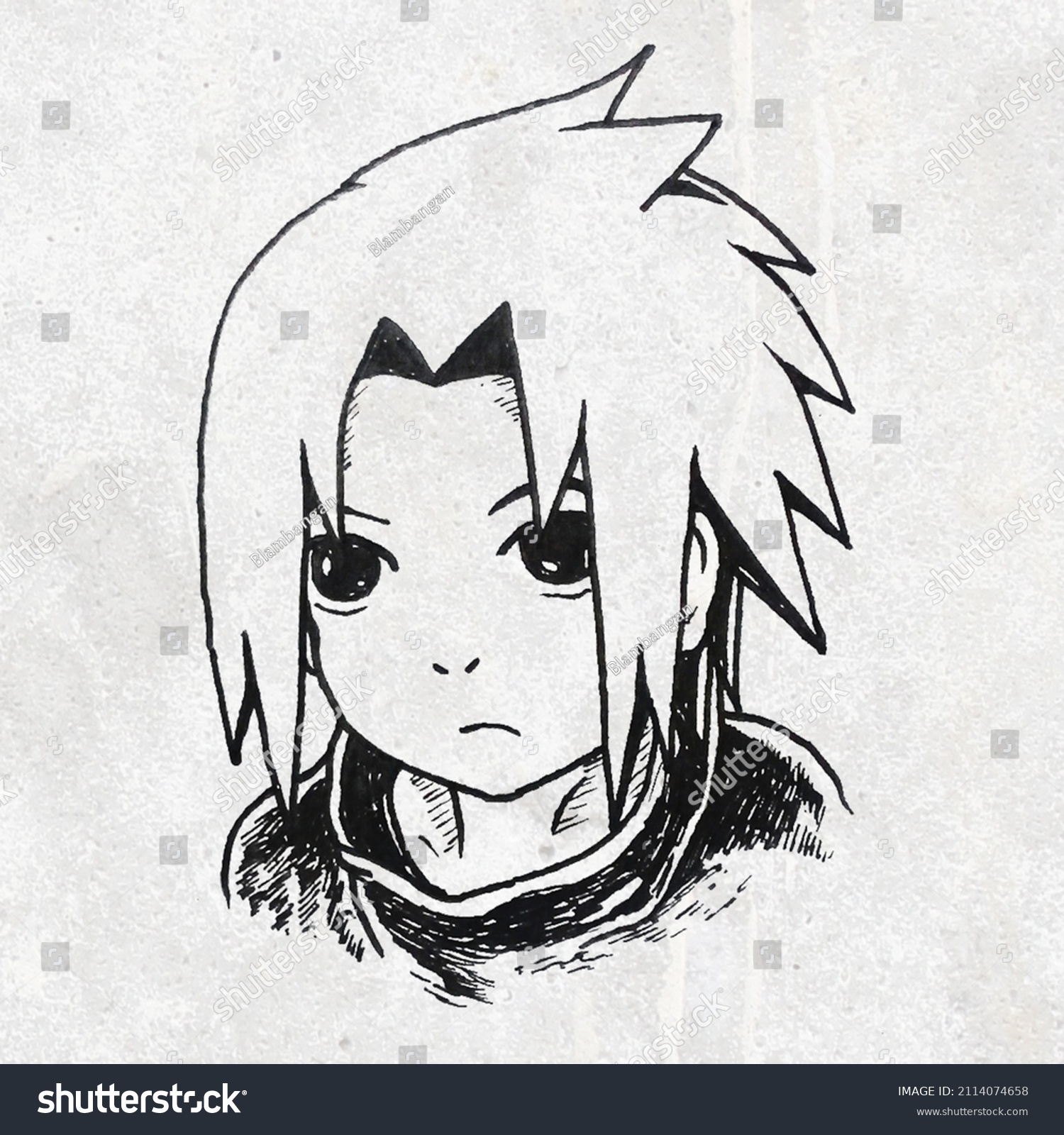 Detail Sketsa Wajah Sasuke Nomer 28