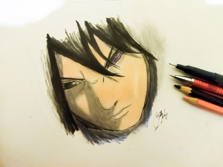 Detail Sketsa Wajah Sasuke Nomer 34