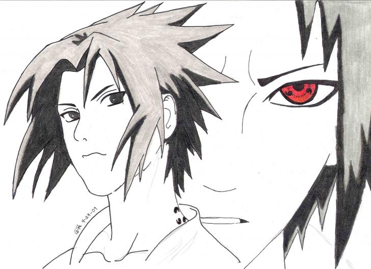 Detail Sketsa Wajah Sasuke Nomer 42