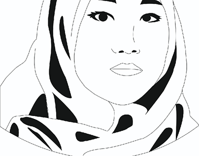 Detail Sketsa Wanita Berhijab Dari Samping Nomer 44