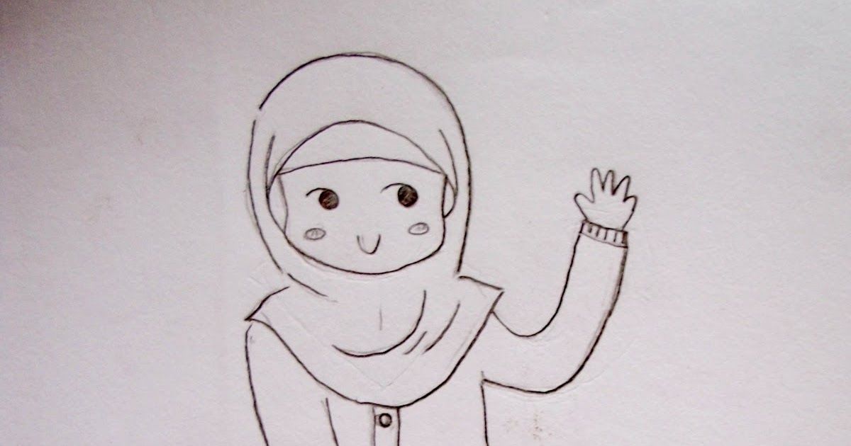 Detail Sketsa Wanita Berjilbab Nomer 13
