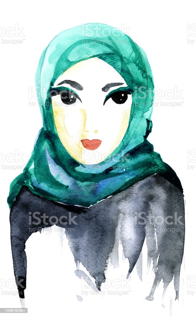 Detail Sketsa Wanita Berjilbab Nomer 24
