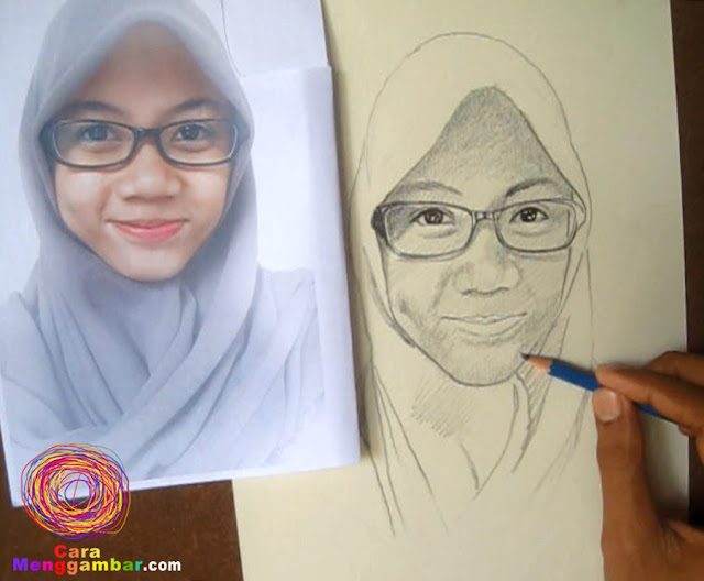 Detail Sketsa Wanita Berjilbab Nomer 27