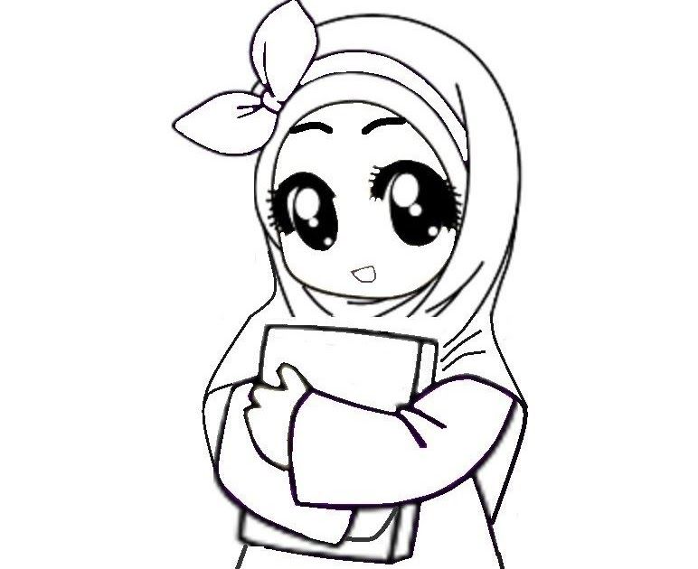 Detail Sketsa Wanita Berjilbab Nomer 33