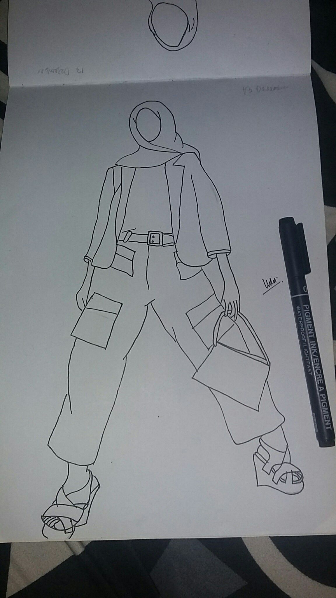 Detail Sketsa Wanita Berjilbab Nomer 41