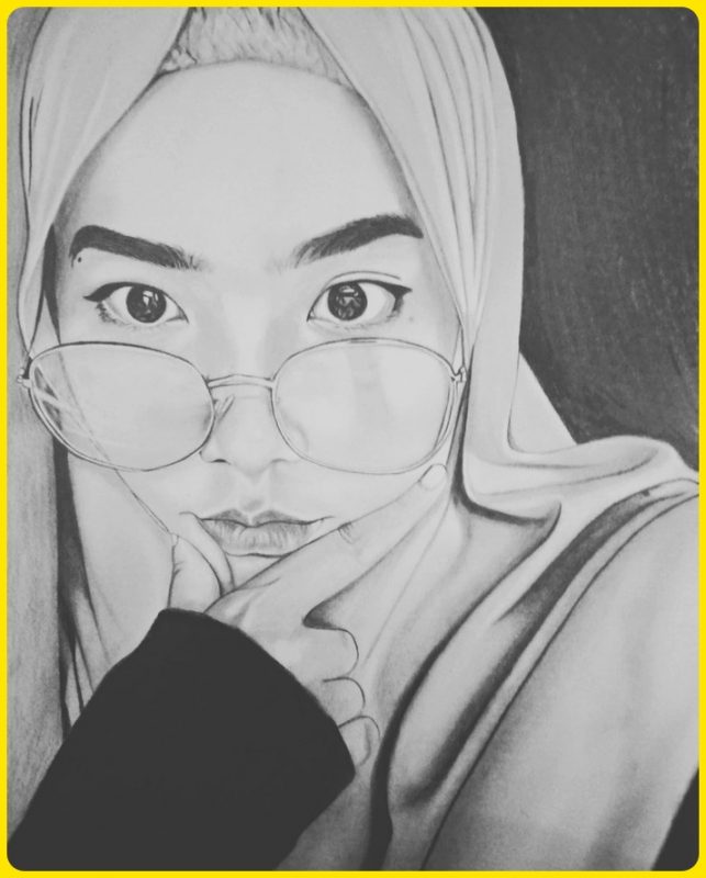 Detail Sketsa Wanita Berjilbab Nomer 46