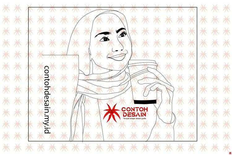 Detail Sketsa Wanita Berjilbab Nomer 47