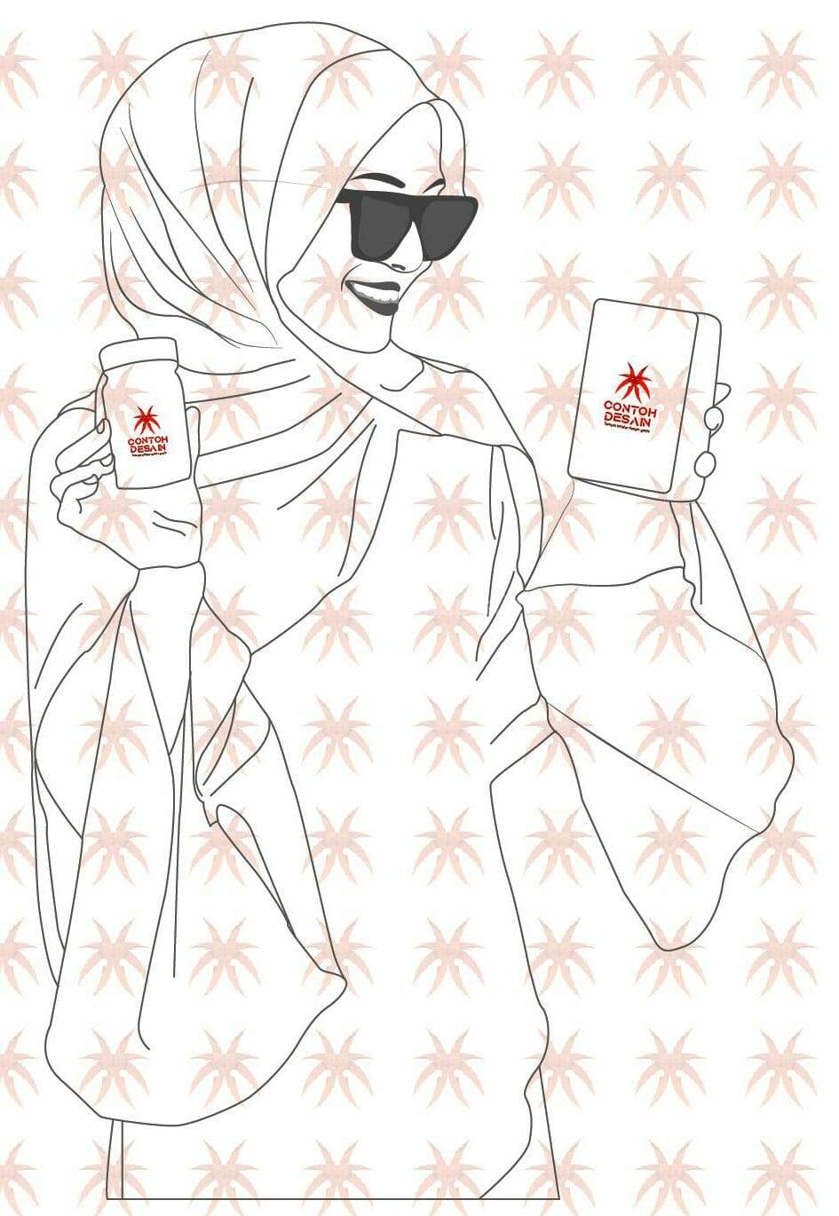 Detail Sketsa Wanita Berjilbab Nomer 49