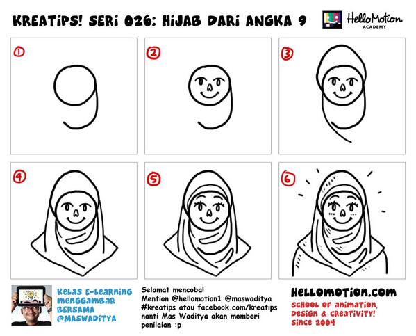 Detail Sketsa Wanita Berjilbab Nomer 52
