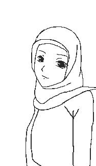 Detail Sketsa Wanita Berjilbab Nomer 7