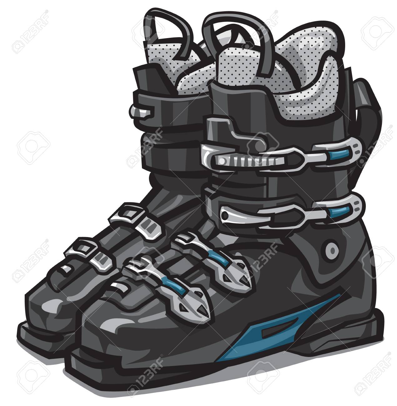 Detail Ski Boots Clipart Nomer 2