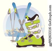 Detail Ski Boots Clipart Nomer 18