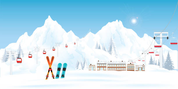 Detail Ski Mountain Clipart Nomer 41