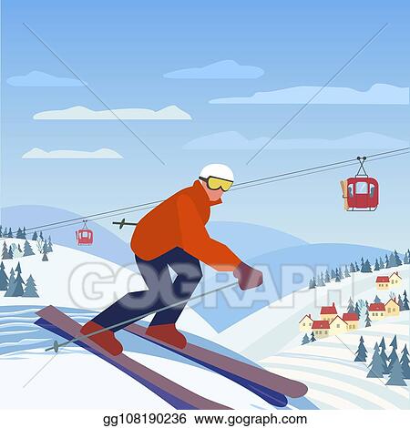 Detail Ski Mountain Clipart Nomer 44