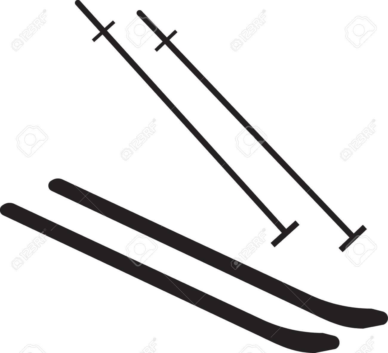 Detail Ski Poles Clipart Nomer 4