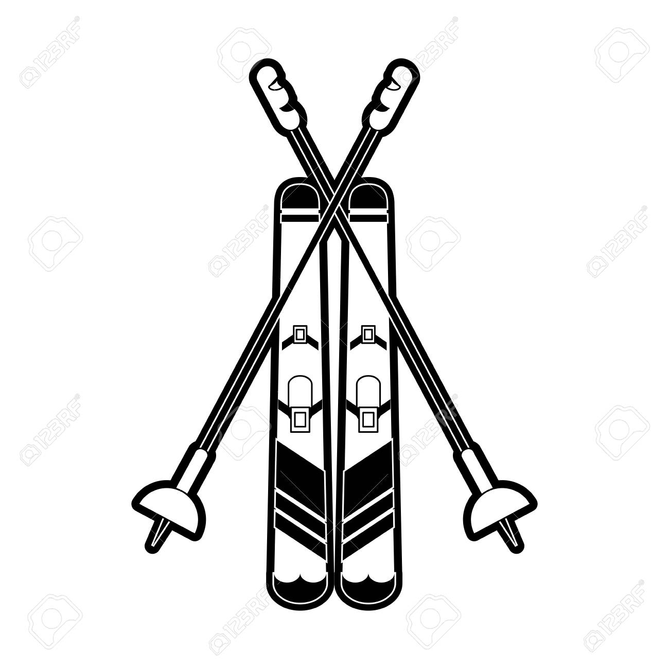 Detail Ski Poles Clipart Nomer 45