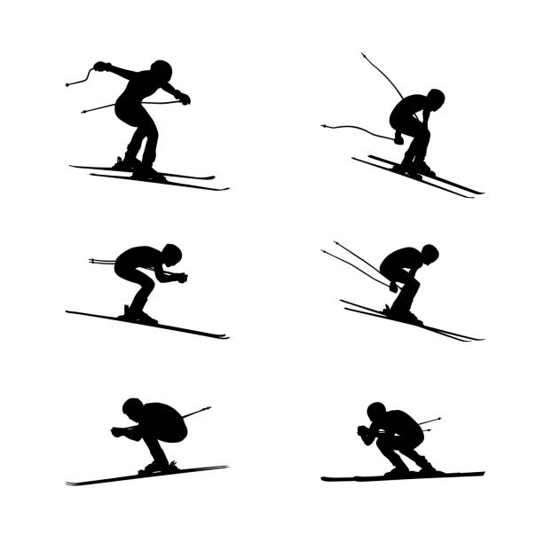 Detail Ski Silhouette Clip Art Nomer 16