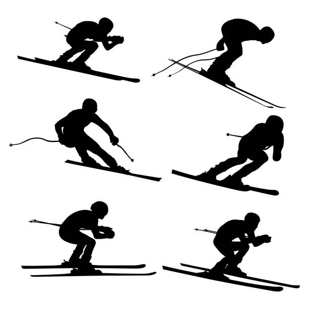 Detail Ski Silhouette Clip Art Nomer 18