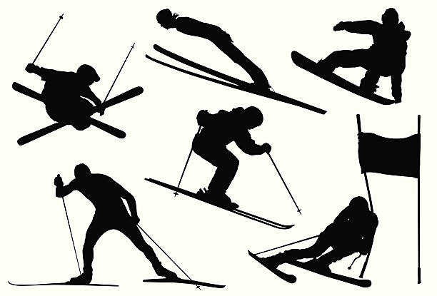 Detail Ski Silhouette Clip Art Nomer 21