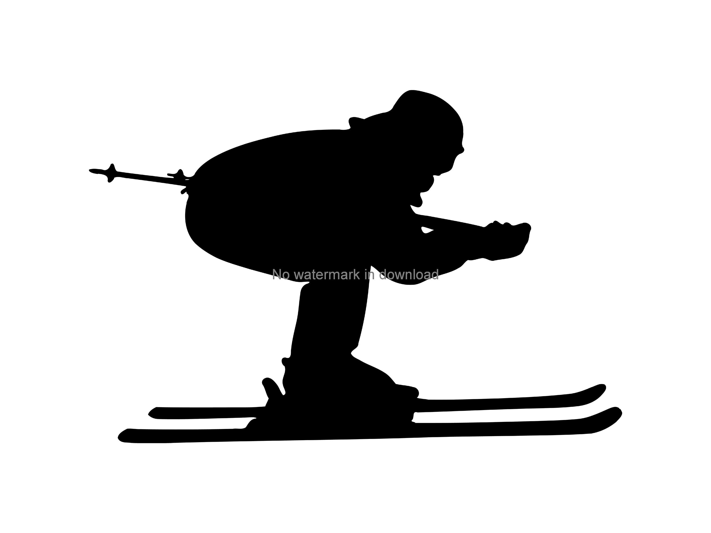 Detail Ski Silhouette Clip Art Nomer 24