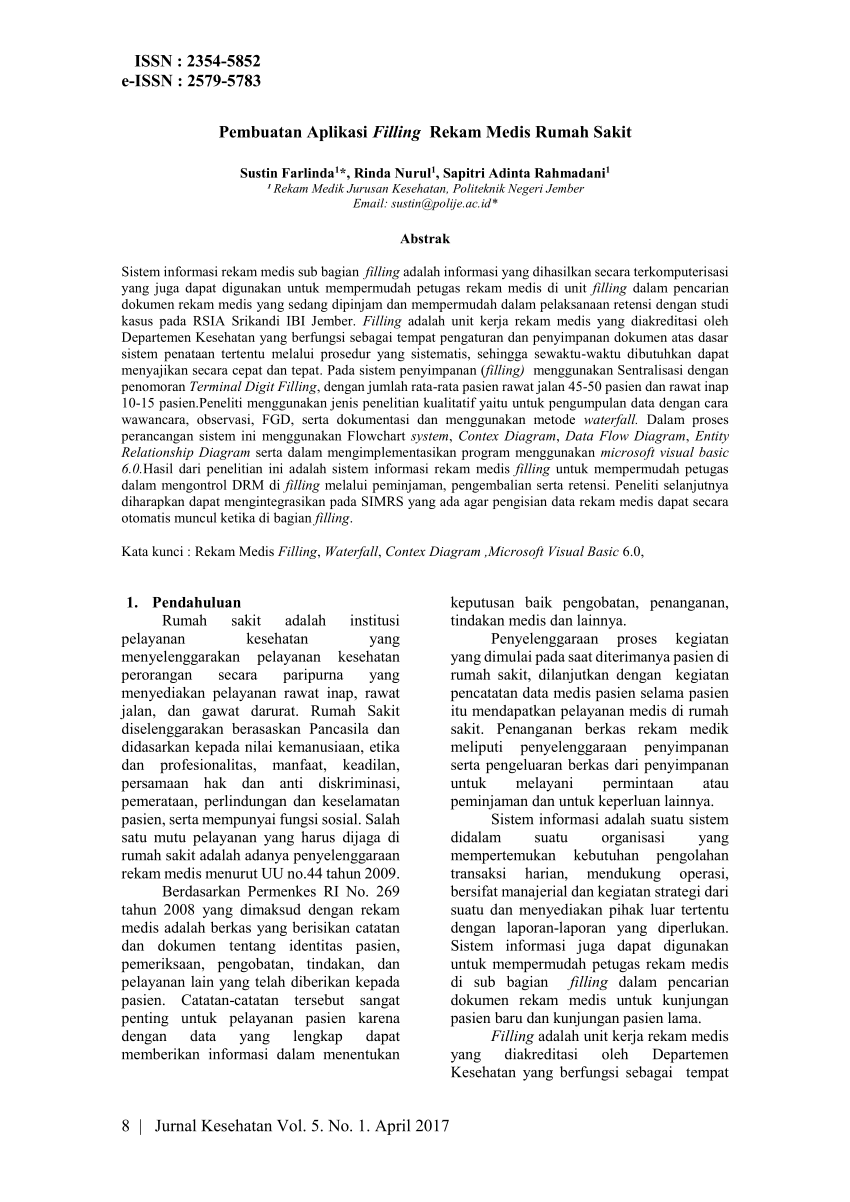 Detail Skripsi Rekam Medis Rumah Sakit Nomer 30