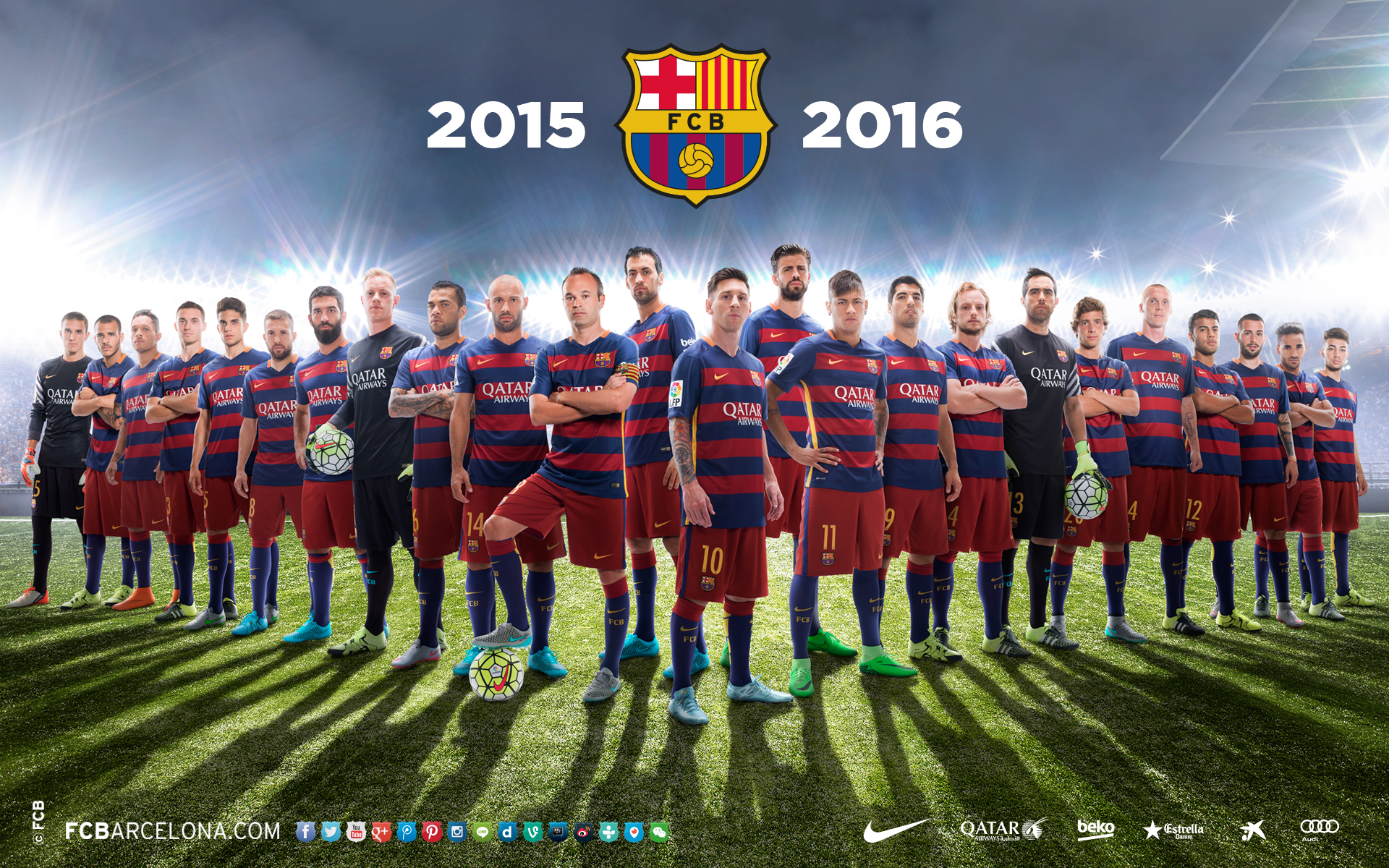 Skuad Barcelona Wallpaper Terbaru 2016 - KibrisPDR