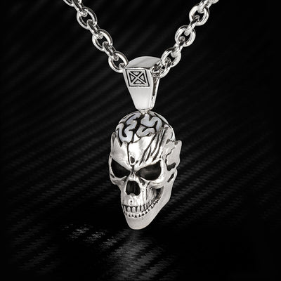 Detail Skull And Brain Friendship Necklace Nomer 22