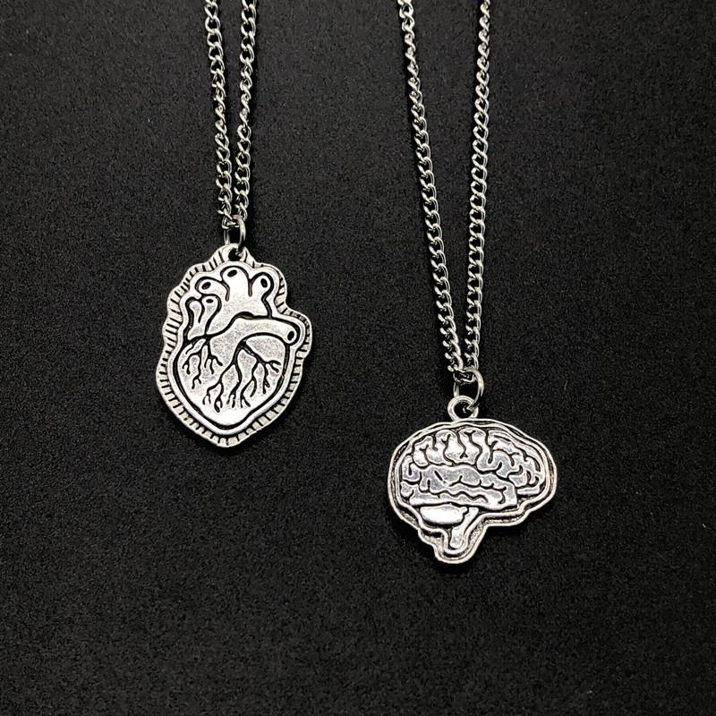 Detail Skull And Brain Friendship Necklace Nomer 40